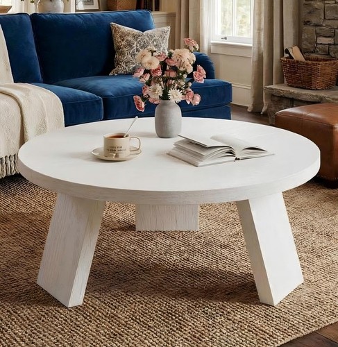 Round coffee table - round,