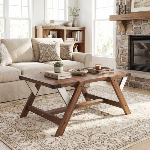 Coffee table farmhouse center - coffee,